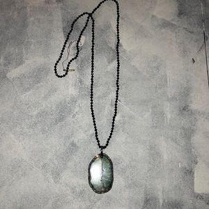 Long stone necklace
